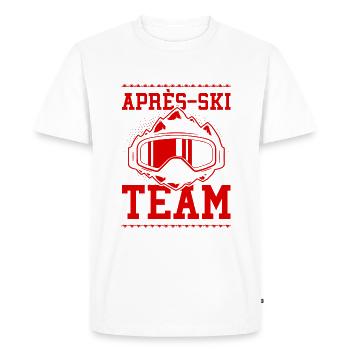 Après Ski Team - Men's Premium Organic T-Shirt - white - Front - Nico (187cm)