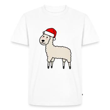 Alpaga Comic Noël Noël - T-shirt Premium bio Homme - blanc - Devant - Nico (187cm)