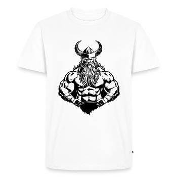 Viking Muscles Workout Fitness - T-shirt Premium bio Homme - blanc - Devant - Nico (187cm)