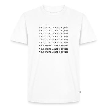 Ceci n’est pas une serviette - Les gens en désordre - Foodie - T-shirt Premium bio Homme - blanc - Devant - Nico (187cm)