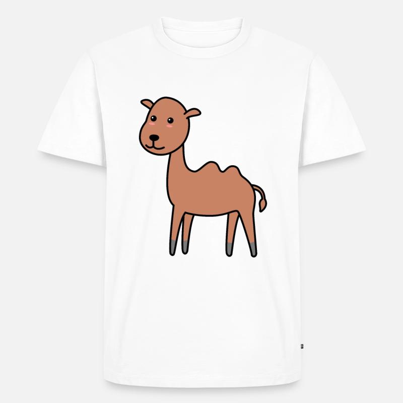 Kamel Comic - Männer Premium Bio T-Shirt - Weiß