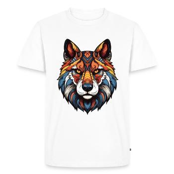 Akita Portrait de chien - T-shirt Premium bio Homme - blanc - Devant - Nico (187cm)