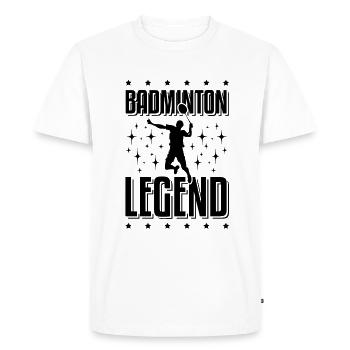 Légende de Bedminton - T-shirt Premium bio Homme - blanc - Devant - Nico (187cm)