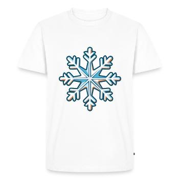 Icône de neige de flocon de neige - T-shirt Premium bio Homme - blanc - Devant - Nico (187cm)