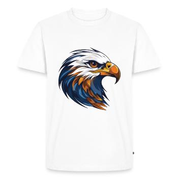 Eagle Head - Men's Premium Organic T-Shirt - white - Front - Nico (187cm)