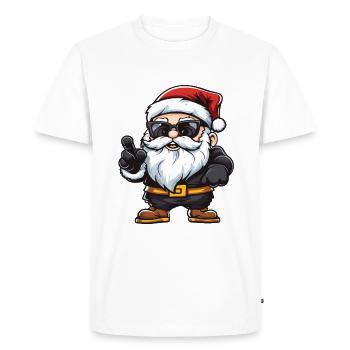 Père Noël Illustration de bande dessinée - T-shirt Premium bio Homme - blanc - Devant - Nico (187cm)