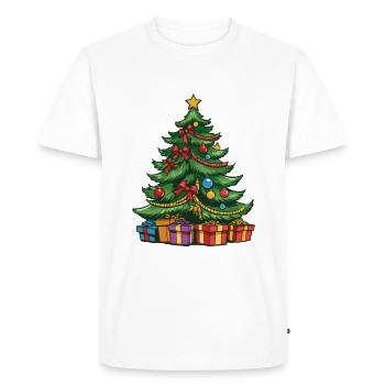 sapin Noël sapin - T-shirt Premium bio Homme - blanc - Devant - Nico (187cm)