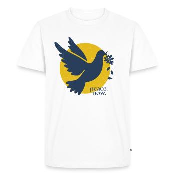 La paix maintenant a immédiatement plongé de la paix contre la guerre - T-shirt Premium bio Homme - blanc - Devant - Nico (187cm)