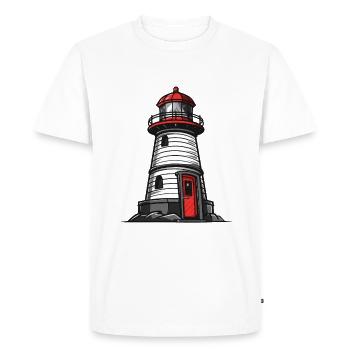 Lighthouse icon - Men's Premium Organic T-Shirt - white - Front - Nico (187cm)