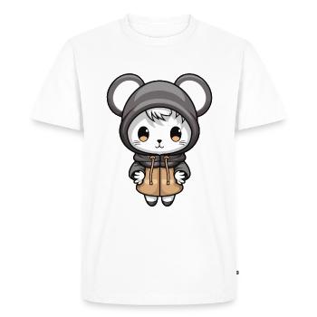 Mouse Animal Baby Comic Winter - Men's Premium Organic T-Shirt - white - Front - Nico (187cm)
