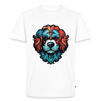 Poodle Dog Head - Men's Premium Organic T-Shirt - white - Front - Nico (187cm)