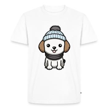 Chien Animal Bébé Bande Dessinée - T-shirt Premium bio Homme - blanc - Devant - Nico (187cm)