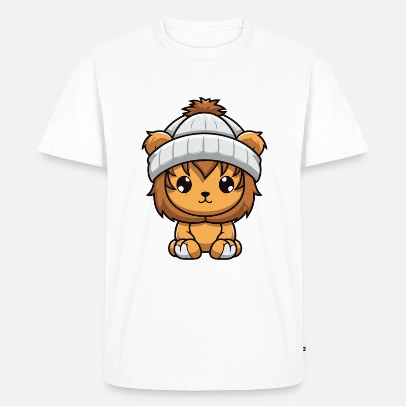 Löwe Tier Baby Comic - Männer Premium Bio T-Shirt - Weiß