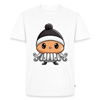 Pieuvre Animal Bébé Bande Dessinée - T-shirt Premium bio Homme - blanc - Devant - Nico (187cm)