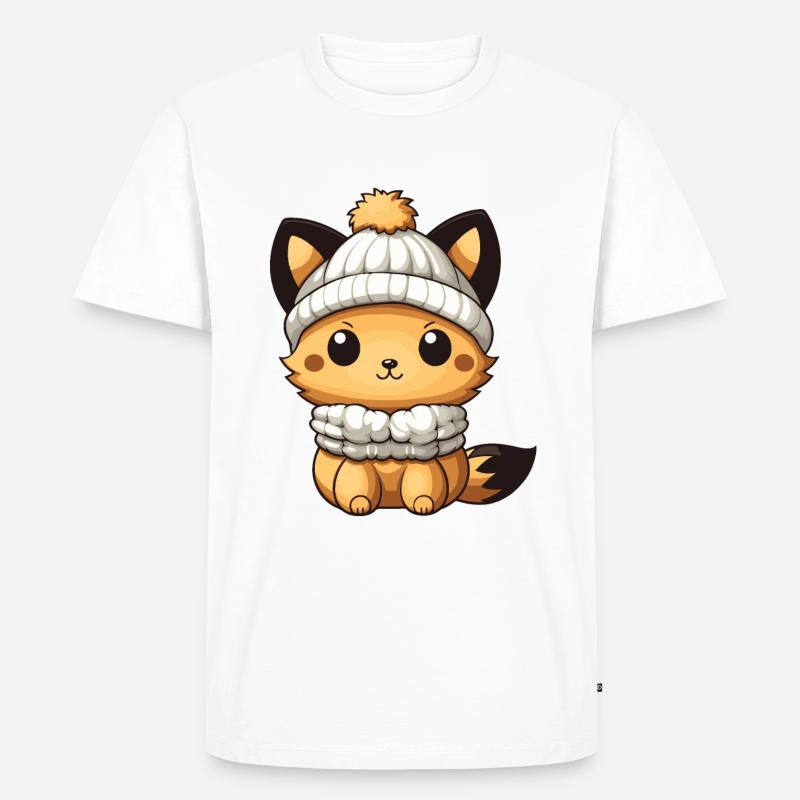 Fuchs Tier Baby Comic - Männer Premium Bio T-Shirt - Weiß