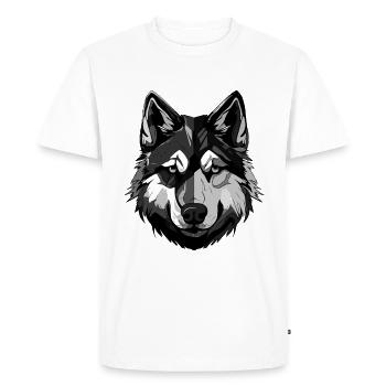 Husky Dog Animal Head - Men's Premium Organic T-Shirt - white - Front - Nico (187cm)