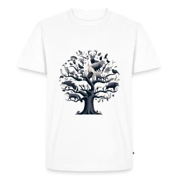 Nature Vie dans les arbres Conservation de la nature Bien-être animal Bio Forest - T-shirt Premium bio Homme - blanc - Devant - Nico (187cm)