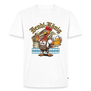 Hendl-King Bavarian Folk Festival Fun - T-shirt Premium bio Homme - blanc - Devant - Nico (187cm)