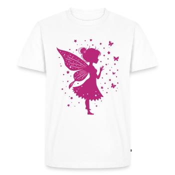 Magical fairy with flowers and butterflies - Men's Premium Organic T-Shirt - white - Front - Nico (187cm)