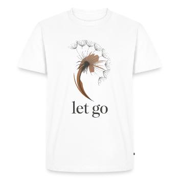 Pissenlit Lâcher Prise Wish Design Dire - T-shirt Premium bio Homme - blanc - Devant - Nico (187cm)