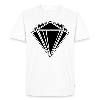 Diamant - T-shirt Premium bio Homme - blanc - Devant - Nico (187cm)