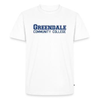 Collendie communautaire de Greendale - T-shirt Premium bio Homme - blanc - Devant - Nico (187cm)