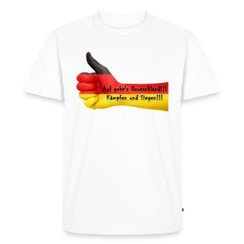 Fan de l'Allemagne - T-shirt Premium bio Homme - blanc - Devant - Nico (187cm)