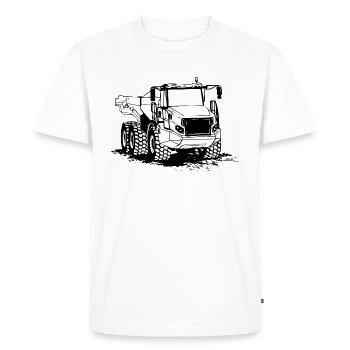 Camion à benne basculante - Camion à benne basculante - Camion - Camion - Camion - T-shirt Premium bio Homme - blanc - Devant - Nico (187cm)