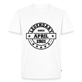 Légendaire depuis avril 1961 - Anniversaire - T-shirt Premium bio Homme - blanc - Devant - Nico (187cm)