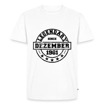 Légendaire depuis décembre 1961 - Anniversaire - T-shirt Premium bio Homme - blanc - Devant - Nico (187cm)