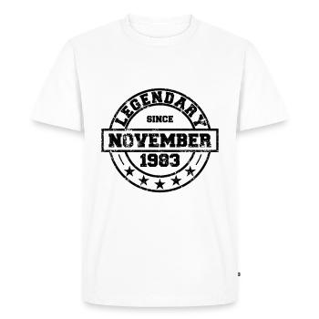Legendary since November 1983 - Birthday - Men's Premium Organic T-Shirt - white - Front - Nico (187cm)