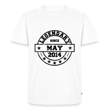 Legendary since May 2014 - Birthday - Men's Premium Organic T-Shirt - white - Front - Nico (187cm)
