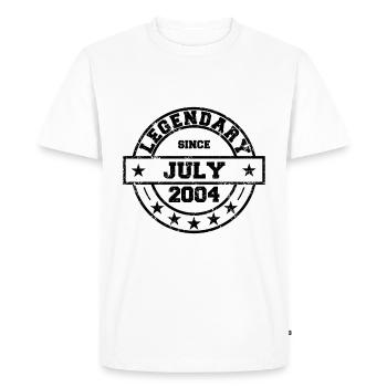 Légendaire depuis juillet 2004 - Anniversaire - T-shirt Premium bio Homme - blanc - Devant - Nico (187cm)