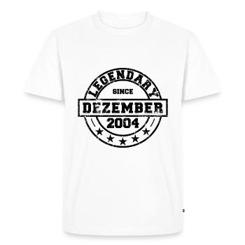 Légendaire depuis décembre 2004 - Anniversaire - T-shirt Premium bio Homme - blanc - Devant - Nico (187cm)