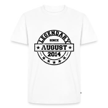 Legendary since August 2014 - Birthday - Men's Premium Organic T-Shirt - white - Front - Nico (187cm)