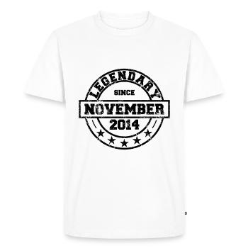 Legendary since November 2014 - Birthday - Men's Premium Organic T-Shirt - white - Front - Nico (187cm)