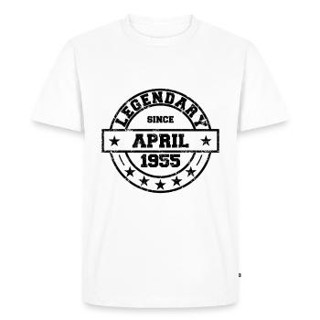 Légendaire depuis avril 1955 - Anniversaire - T-shirt Premium bio Homme - blanc - Devant - Nico (187cm)
