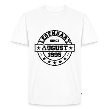 Legendary since August 1995 - Geburtstag - Männer Premium Bio T-Shirt - Weiß - Vorne - Nico (187cm)
