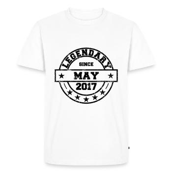 Legendary since May 2017 - Birthday - Men's Premium Organic T-Shirt - white - Front - Nico (187cm)