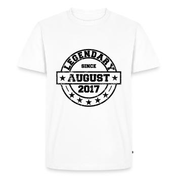 Legendary since August 2017 - Birthday - Men's Premium Organic T-Shirt - white - Front - Nico (187cm)