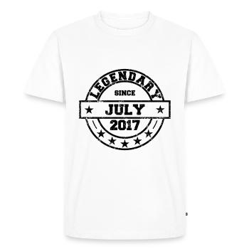 Legendary since July 2017 - Birthday - Men's Premium Organic T-Shirt - white - Front - Nico (187cm)