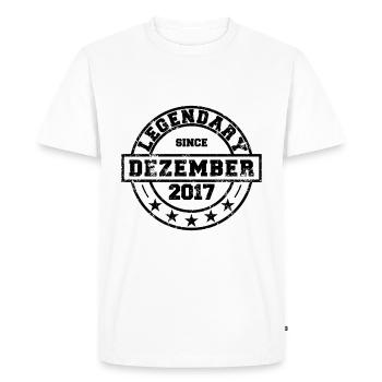 Legendary since December 2017 - Birthday - Men's Premium Organic T-Shirt - white - Front - Nico (187cm)