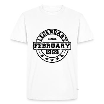 Légendaire depuis février 1969 - Anniversaire - T-shirt Premium bio Homme - blanc - Devant - Nico (187cm)