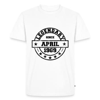 Légendaire depuis avril 1969 - Anniversaire - T-shirt Premium bio Homme - blanc - Devant - Nico (187cm)
