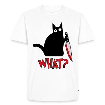 Cat What? - Männer Premium Bio T-Shirt - Weiß - Vorne - Nico (187cm)