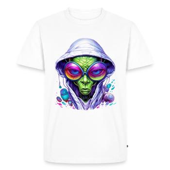 Étranger - T-shirt Premium bio Homme - blanc - Devant - Nico (187cm)