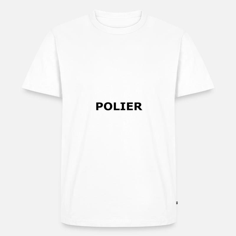 polier - Männer Premium Bio T-Shirt - Weiß