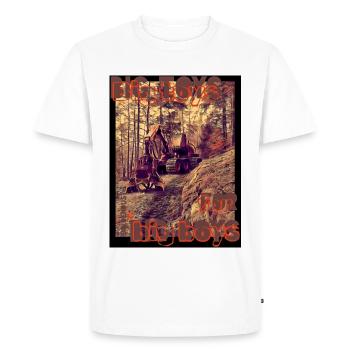 Abatteuse - Tracteur forestier XO750 - T-shirt Premium bio Homme - blanc - Devant - Nico (187cm)