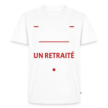 Un super militaire, retraité, cadeau retraite - T-shirt Premium bio Homme - blanc - Devant - Nico (187cm)