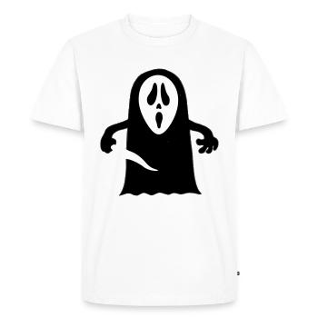 Visage de Boo - T-shirt Premium bio Homme - blanc - Devant - Nico (187cm)